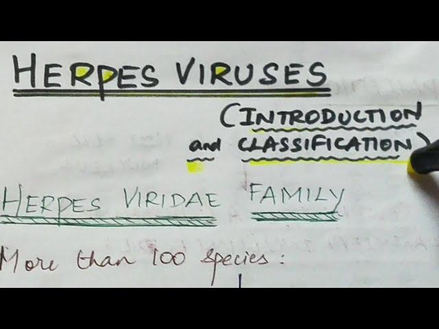 Herpesviruses - Introduction and classification | Microbiology | Handwritten notes