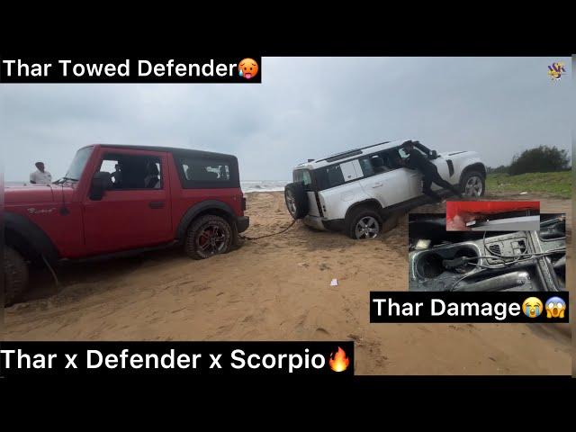 Thar ல Full ah Water. Thar DamageKaalayaa. Off-road in Thar x Defender . Scorpio vs Defender