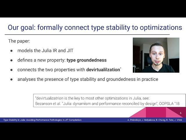 Type Stability in Julia: Avoiding Performance Pathologies in JIT Compilation