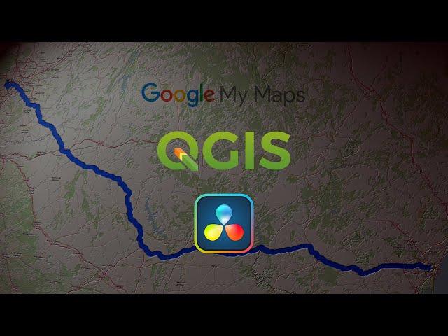 Create A Travel Map Animation with Real Data | QGIS, Google Maps & Davinci Resolve