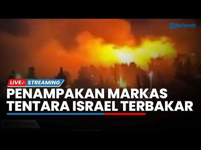 Penampakan Markas IDF di Timur Yerusalem Terbakar, Seperempat Juta Warga Israel Diserang Hizbullah