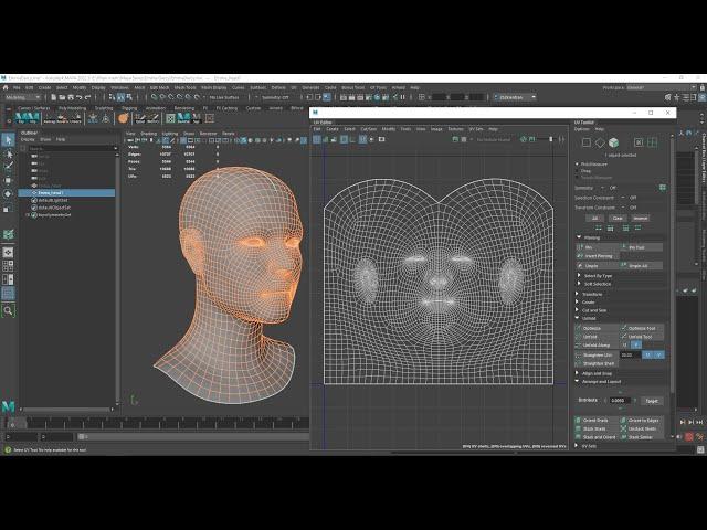 Head Basic UV Unwrap tutorial