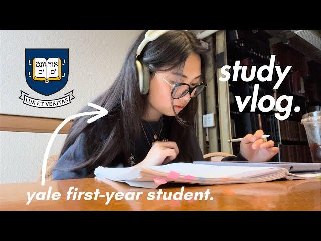 STUDY VLOG: yale student vs. exams ️ | 7am days, cafe studying, snack breaks, skincare