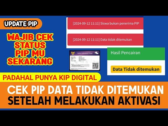 DATA TIDAK DITEMUKAN ‼️ Cek penerima PIP tidak ditemukan setelah Aktivasi rekening