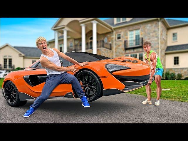 WORLDS STRONGEST MAN STOLE my McLaren SUPERCAR!!