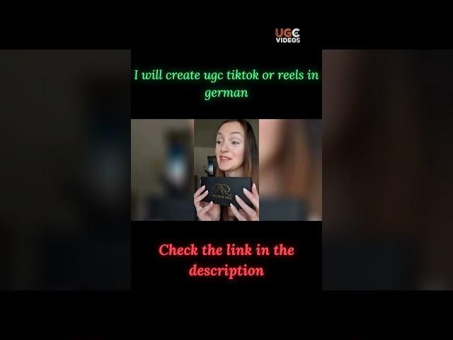 I will create ugc tiktok or reels in german #ugcvideos #ugccreator #shorts