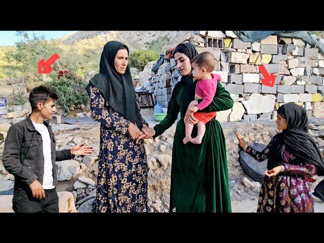 Zalfa's accidental meeting with Farinaz and Azam in the mountains, Zalfa's happiness