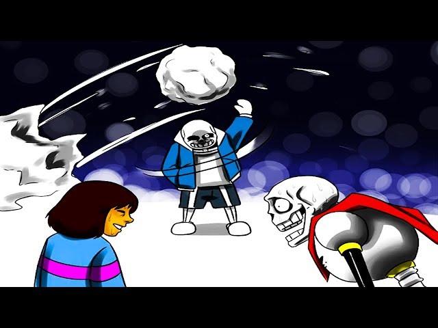 Sans, Papyrus & Frisk's Snowball Fight Goes Wrong... (Undertale Comic & Animation Dubs)