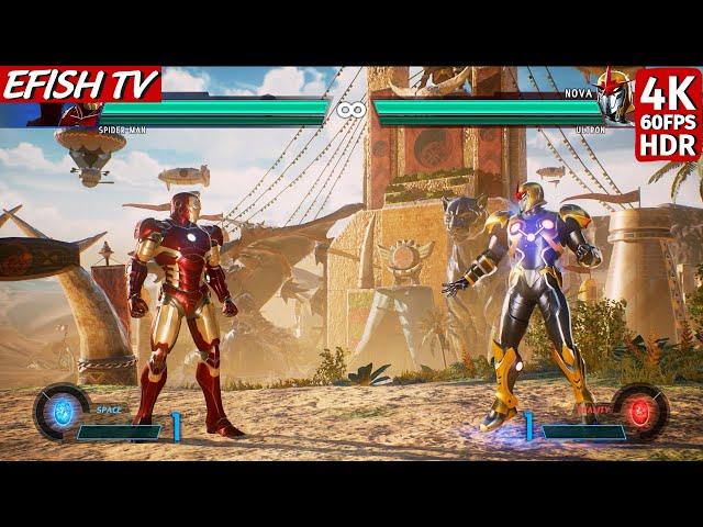 Iron Man & Spider-Man vs Nova & Ultron (Hardest AI) - Marvel vs Capcom: Infinite