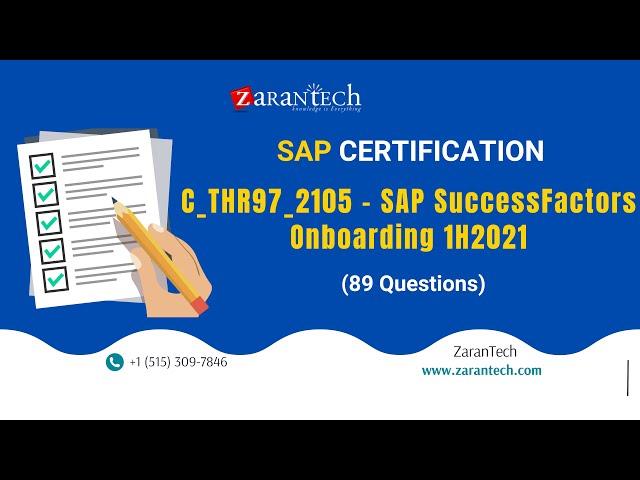 C_THR97_2105 - SAP SuccessFactors Onboarding 1H2021 (89 Questions) | ZaranTech DotCom