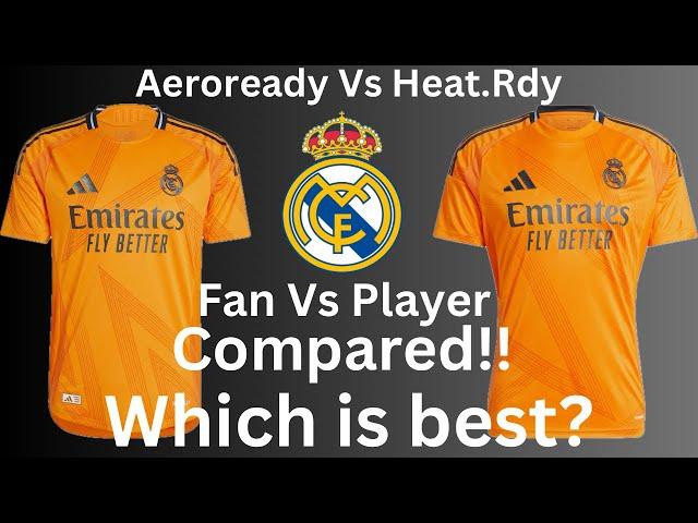 24/25 Real Madrid Away Shirt Fan V Player Aeroready V Heat Ready Orange