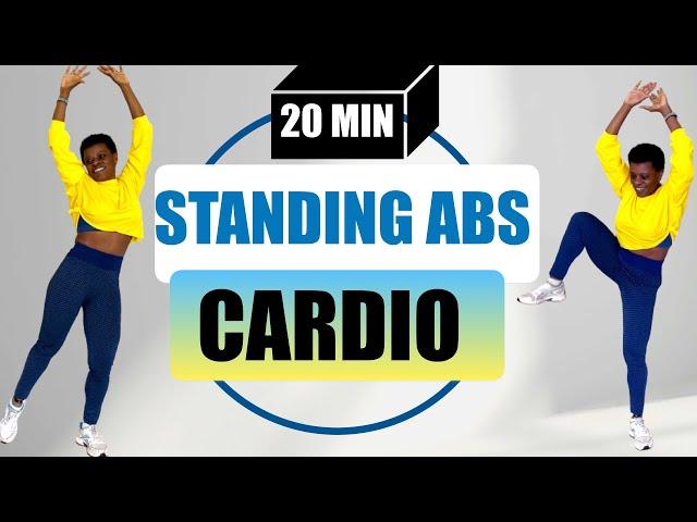 20 MIN STANDING ABS CARDIO for Flat Belly, Small Waist & Ab LinesNO REPEATNO TALKING