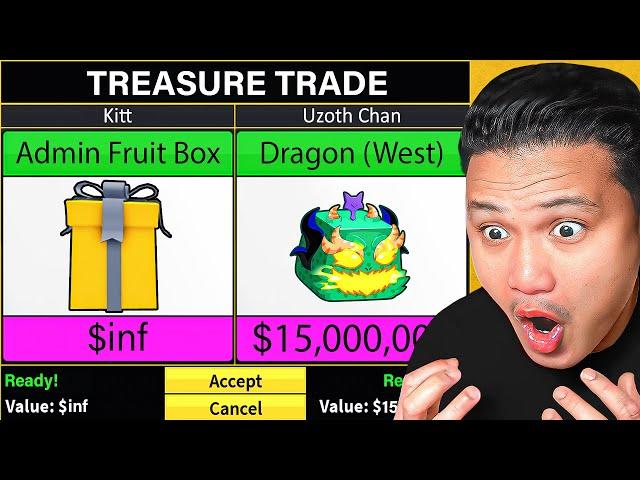 Trading ADMIN GIFT To Dragon Fruit In Blox Fruits