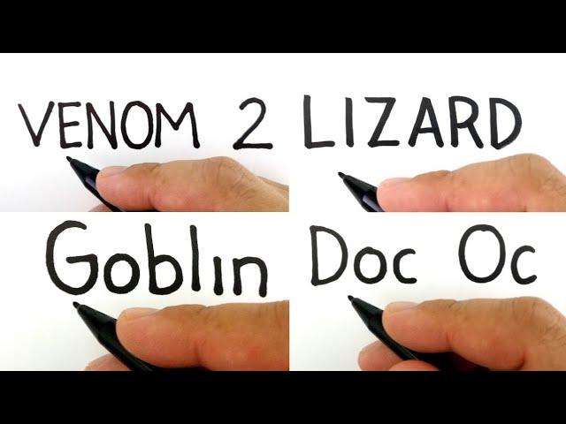 compilation how to turn words VENOM 2 , LIZARD , GOBLIN , DOC OC into enemy of spiderman no way home