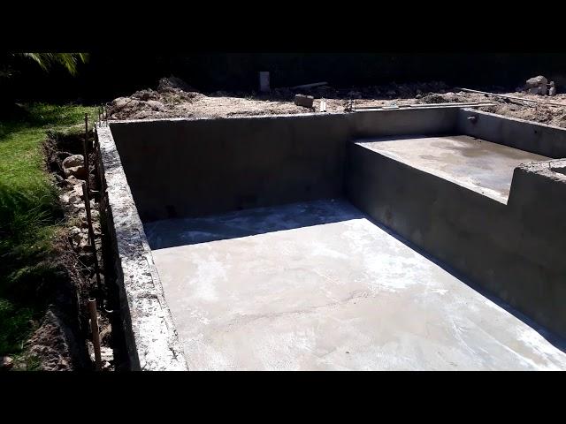 PENÚLTIMA ETAPA DA CONSTRUÇÃO DE UM PISCINA NO JARDIM ENSEADA GUARUJÁ SP