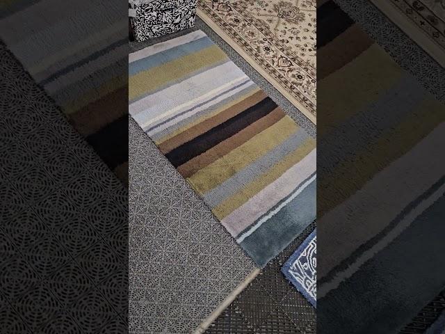 The Final Reveal: Striped Rug Transformation: Vibrant Earthy Tones Restored! #rugcleaning #arearug