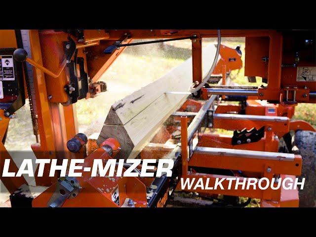 Lathe-Mizer Log Lathe Sawmill Attachment Walkthrough | Wood-Mizer