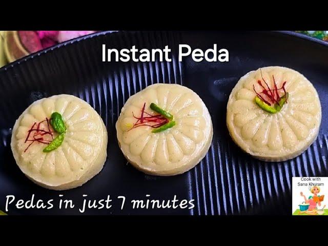 Peda in just 7 Minutes | Diwali Sweets | Easy Diwali Sweets Recipes | Diwali Special | Deepavali