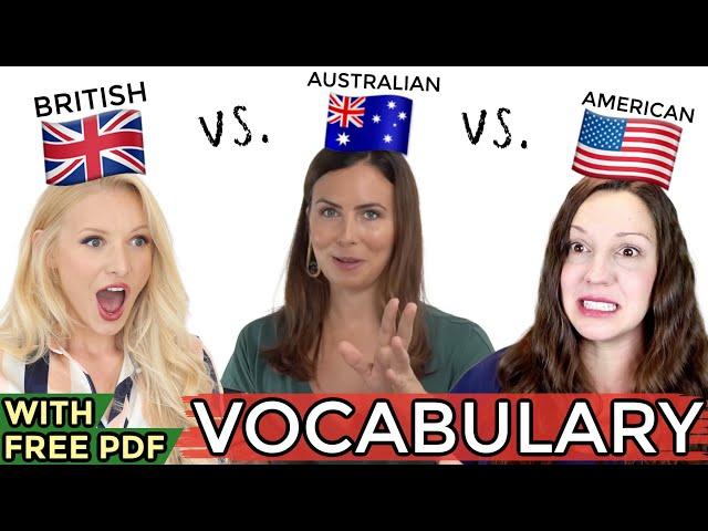 ONE language, THREE accents - UK vs. USA vs. AUS English! (+ Free PDF)