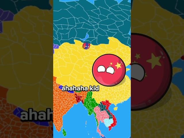 Countries in a nutshell|Mongolia Vs China #shorts #countryballs #nutshell #funny