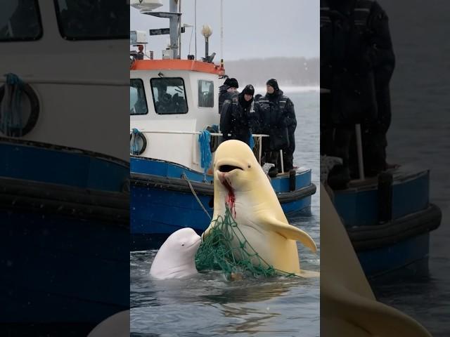 The story of fishermen rescuing whales at sea