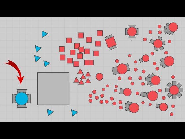 SINBADX VS A TEAM OF 10! - Maze - Diep.io