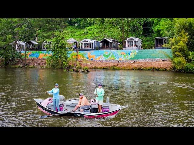 LIVING and FISHING out of TINY HOMES | Rivers Rest Bryson City North Carolina