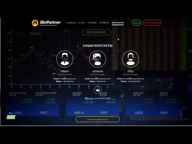 Партнерская программа компании BinPartner