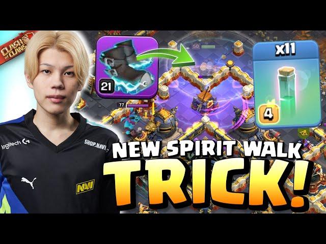 Kazuma uses NEW SPIRIT WALK trick with 11 INVISIBILITY to get INSANE VALUE! Clash of Clans