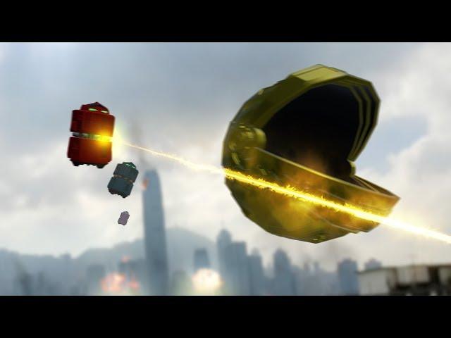 Pac Man Giant Robot Over Hong Kong - Part 2