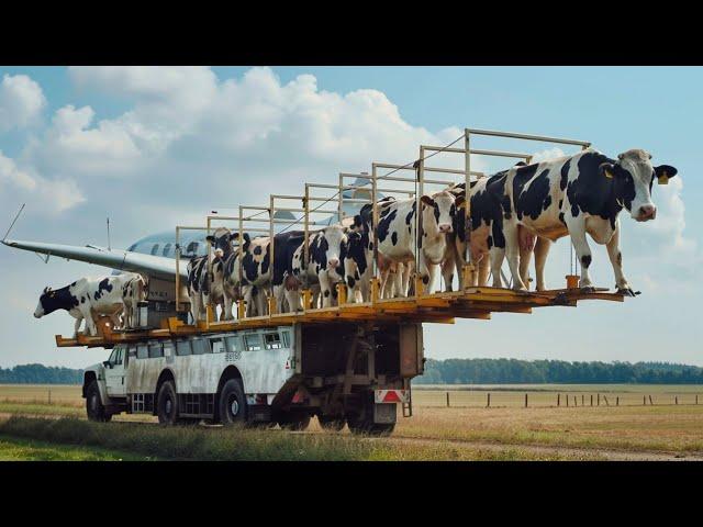 Farm #WithMe - Cow Transportation & Pretty Girl Driver Farming