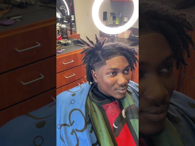 Temp fade wit locs transformation