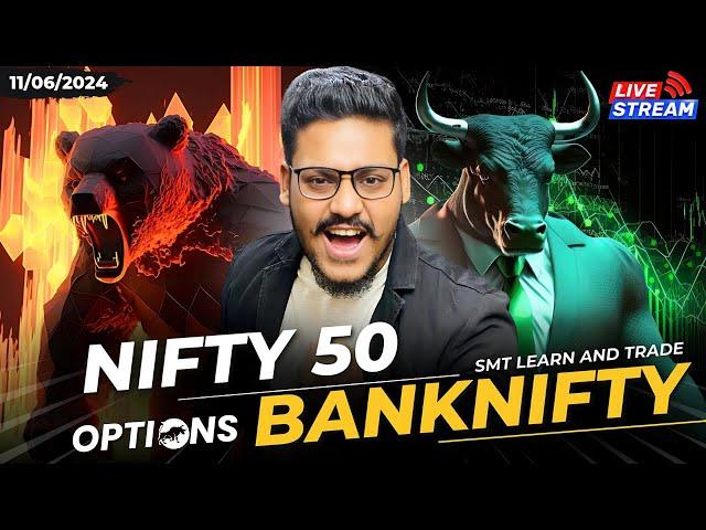 11June | Live Trading Banknifty Nifty Options Today | BEST LEVELS | Option Trading Live - SMT