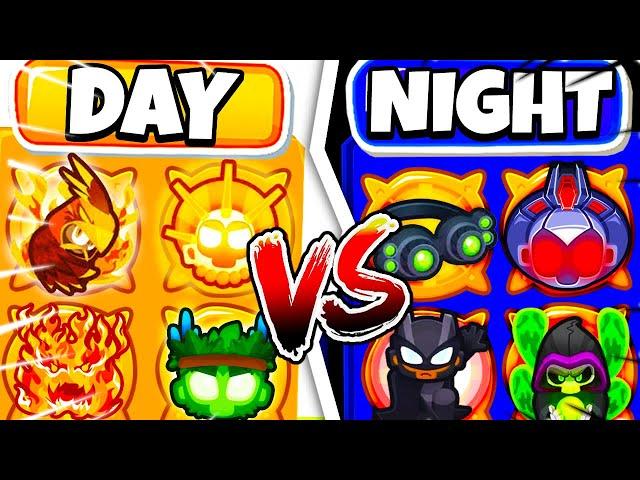 DAY vs NIGHT Towers in BTD 6!