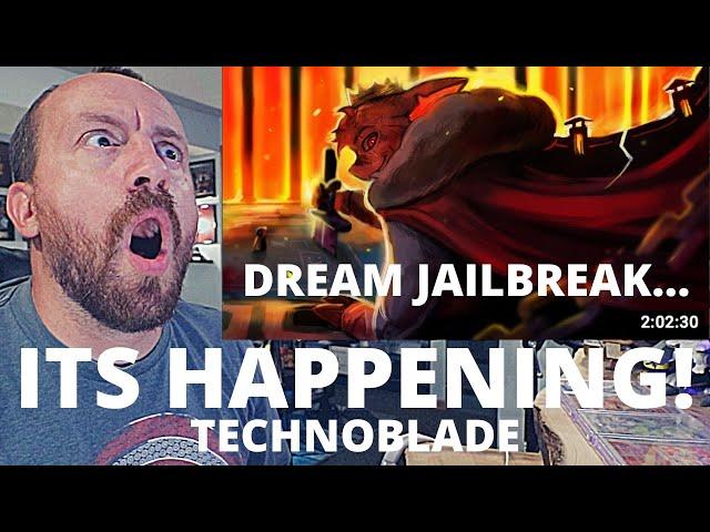DREAMS OUT! Technoblade Jailbreak [Dream SMP FINALE] FIRST REACTION!