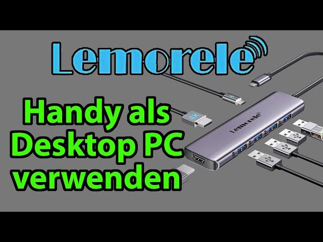 Handy als Desktop PC verwenden - Lemorele USB Hub 7in1 HDMI