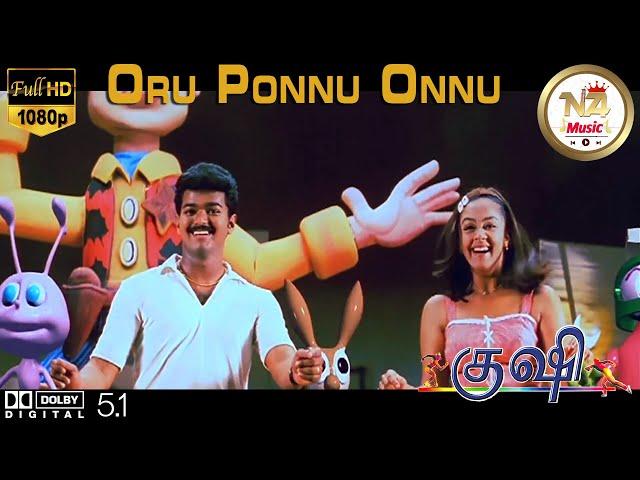 Oru Ponnu Onnu 1080P HD Video 5.1 High Quality Audio  Kushi Tamil Movie Vijay Jyothika D