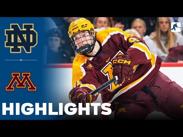 Notre Dame vs Minnesota | NCAA College Hockey | Highlights - November 22, 2024