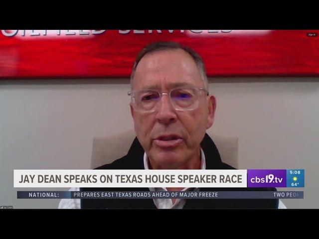 Jay Dean speaks on heated Texas House Speaker Race