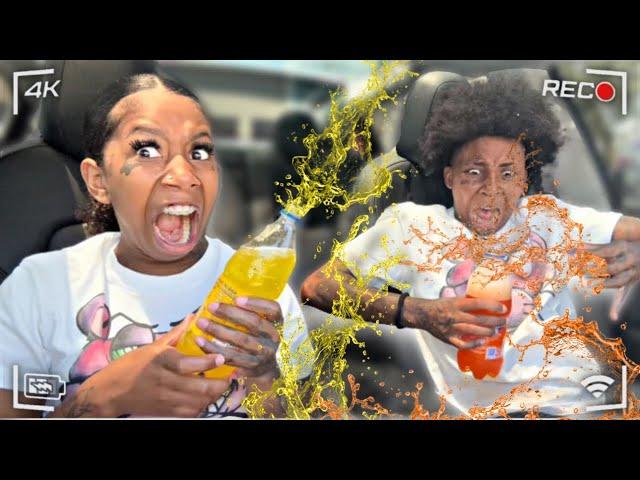 SHAKING SODAS UP And EXPLODING THEM In ANGRY GIRLFRIEND FACE !! * HILARIOUS *