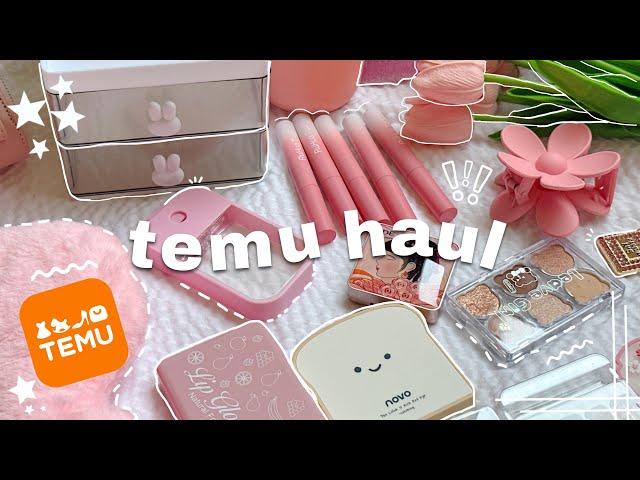 Huge Temu Unboxing  [ ASMR Aesthetic ] 🫧 temu makeup, bags, cute finds