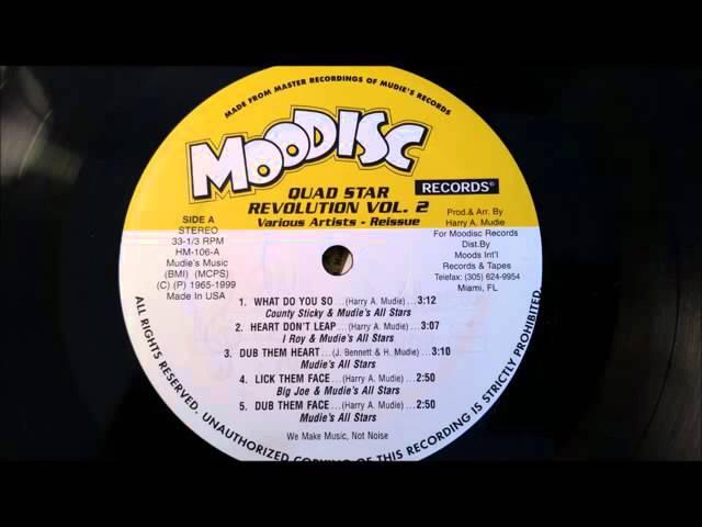 I Roy and Mudies All Stars - Heart Dont Leap - Moodisc LP