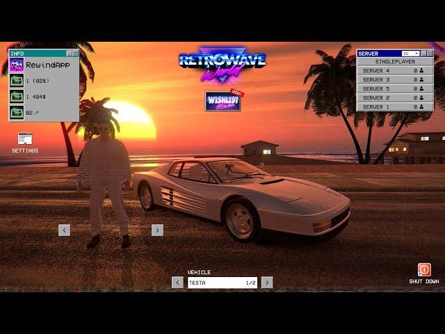 [New Game 2023] Retrowave World Demo Gameplay