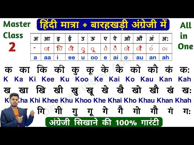 Barakhadi in English | जीरो से English पढ़ना-लिखना सीखें ।  How To Read & write in English । Part-2