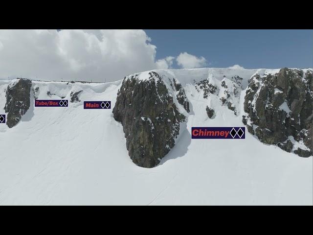 Palisades Tahoe Aerial Views: The Palisades With Run Names