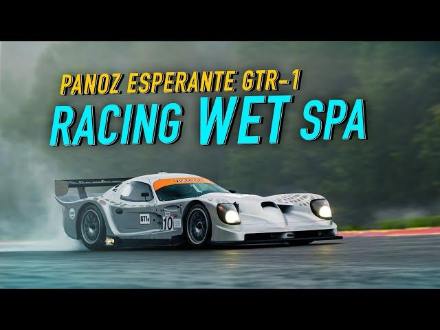 Onboard: Panoz Esperante GTR-1 Racing on WET Spa - HQ V8 sound