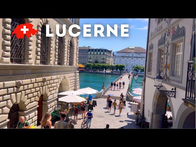  Lucerne - Most Beautiful City in Switzerland  Relaxing Walk 4K