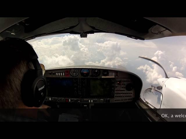 DA42-VI IFR Arrival and Landing Frankfurt Intl. in weather