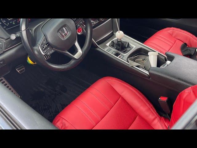 2019 Honda Accord red seat cover install