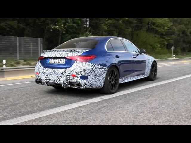 2023 MERCEDES-AMG C63 2.0T HYBRID SPIED TESTING AT THE NÜRBURGRING